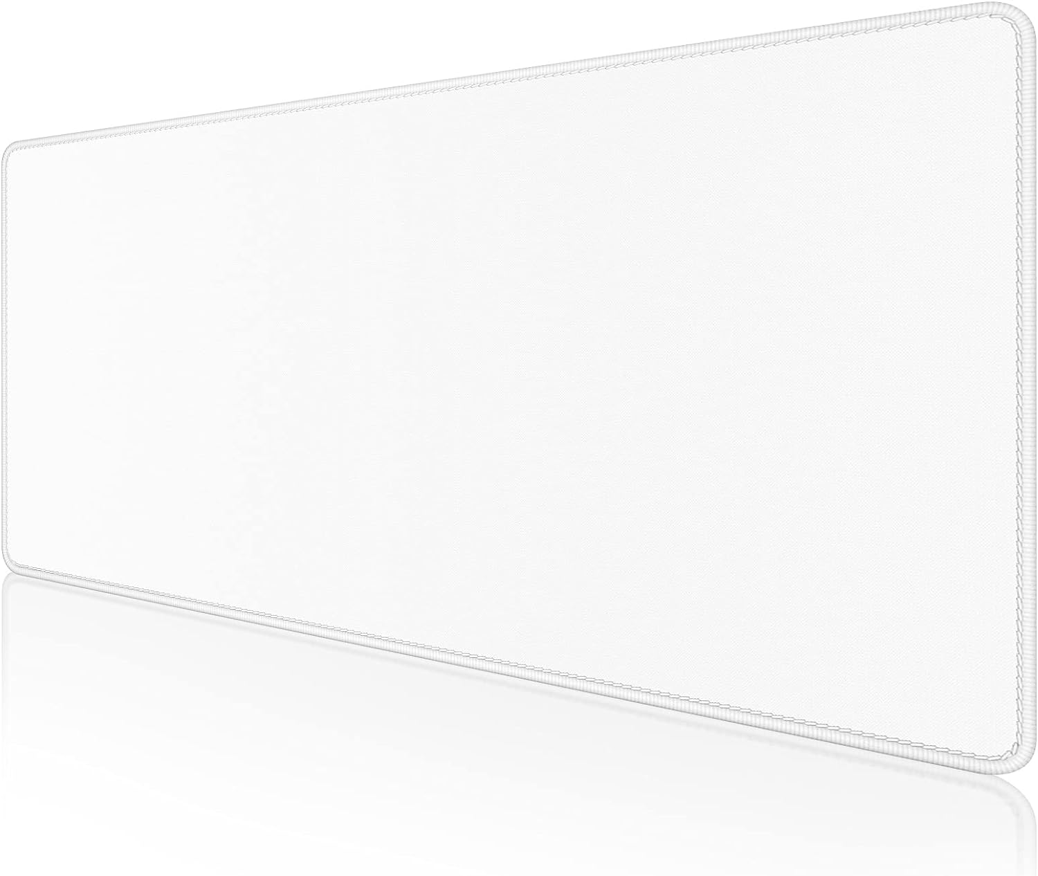 Large Mouse Pad, Extended Gaming Pad with Stitched Edges, Waterproof Desk Pads Non-Slip Base, Computer Keyboard Big Mat for Laptop, Office, 23.6 x 11.8 in, Ivory White 60x30CM-Elfenbeinwei