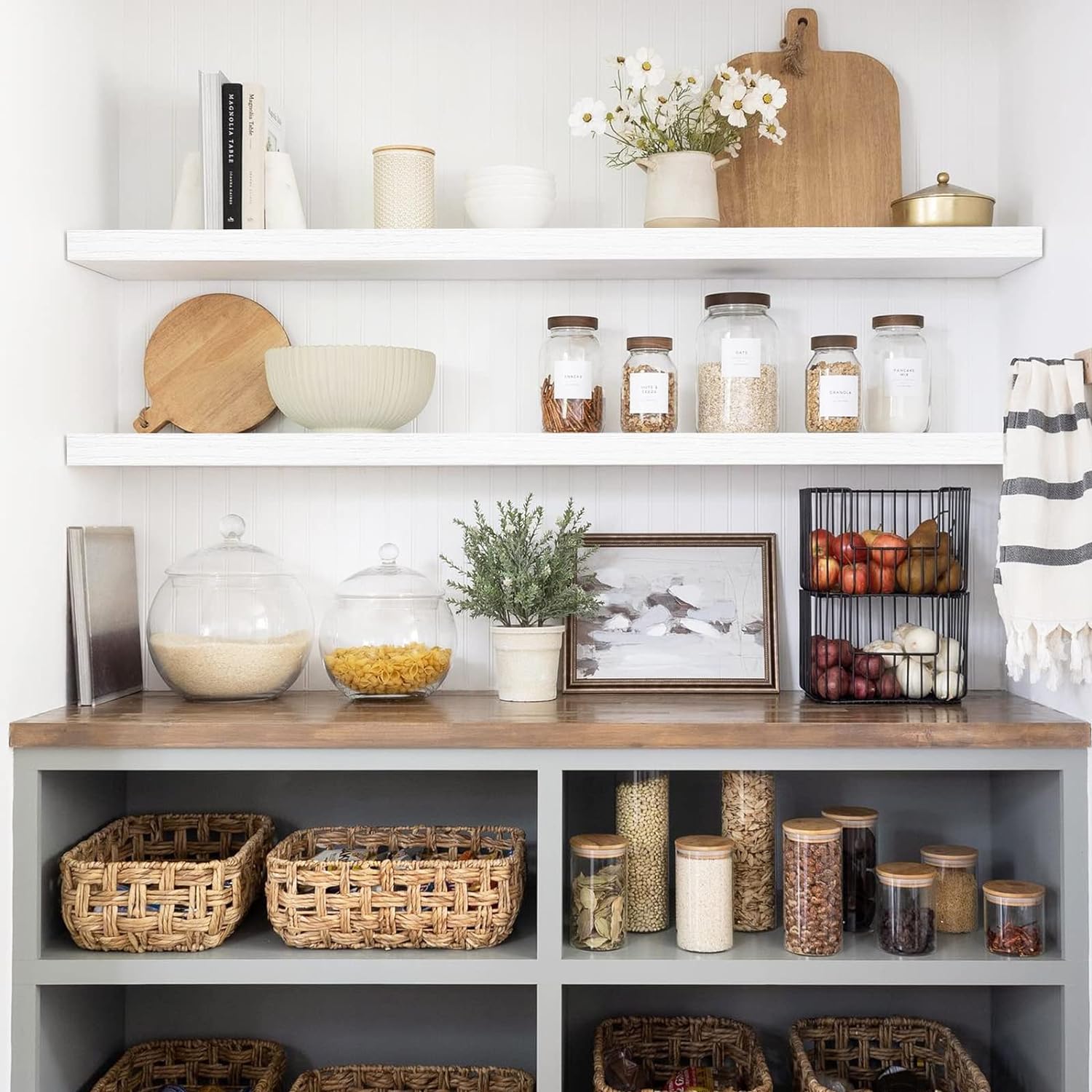 These shelves are very nice for the price. They are sturdy, and really easy to install. I. put them over the toilet in the half bath and it looks super cute.