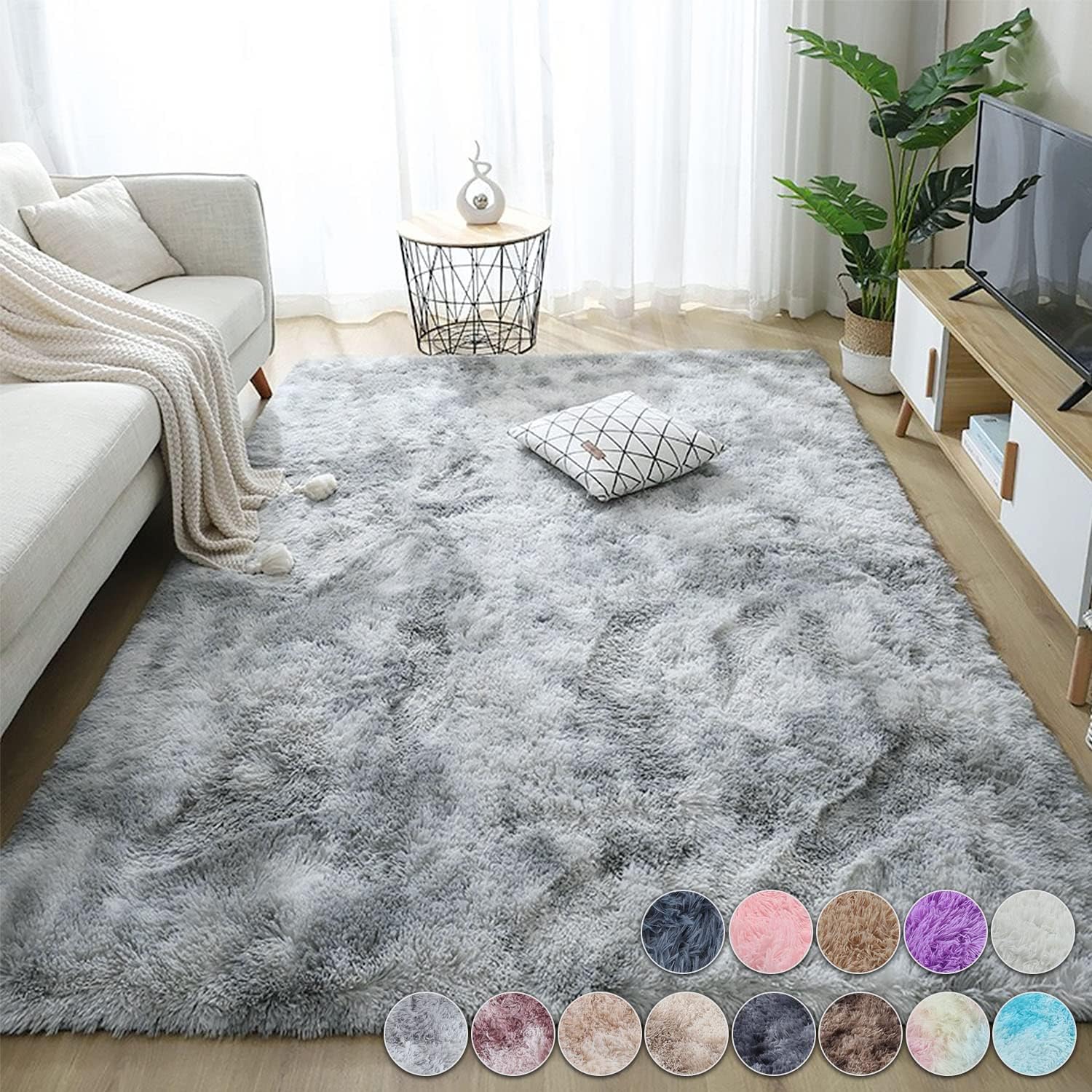 Great rug for dorm room or small area! Color as described and soft. Worth the price!