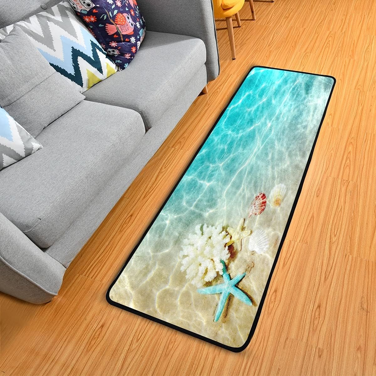 I bought two of these floor runners for our bedroom (its beach themed). They are beautiful!! They are so soft and very cushy.Not sure how they will wash because I havent had to wash them yet.Very pleased and worth the money 