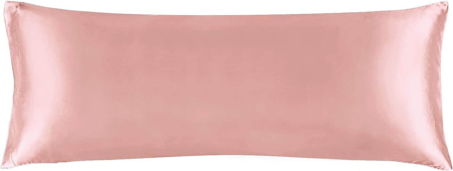 I purchased the BEDELITE Satin Silk Body Pillow Pillowcase to upgrade my sleep experience, and it' been a delightful addition to my bedding.Material and Quality:The satin silk material feels incredibly luxurious against my skin and hair. It' soft, silky, and truly lives up to the promise of satin silk.Size and Fit:The pillowcase fits my body pillow perfectly, and putting it on was a breeze. It stays securely in place, ensuring a comfortable night' sleep.Envelope Closure:The envelope closure i