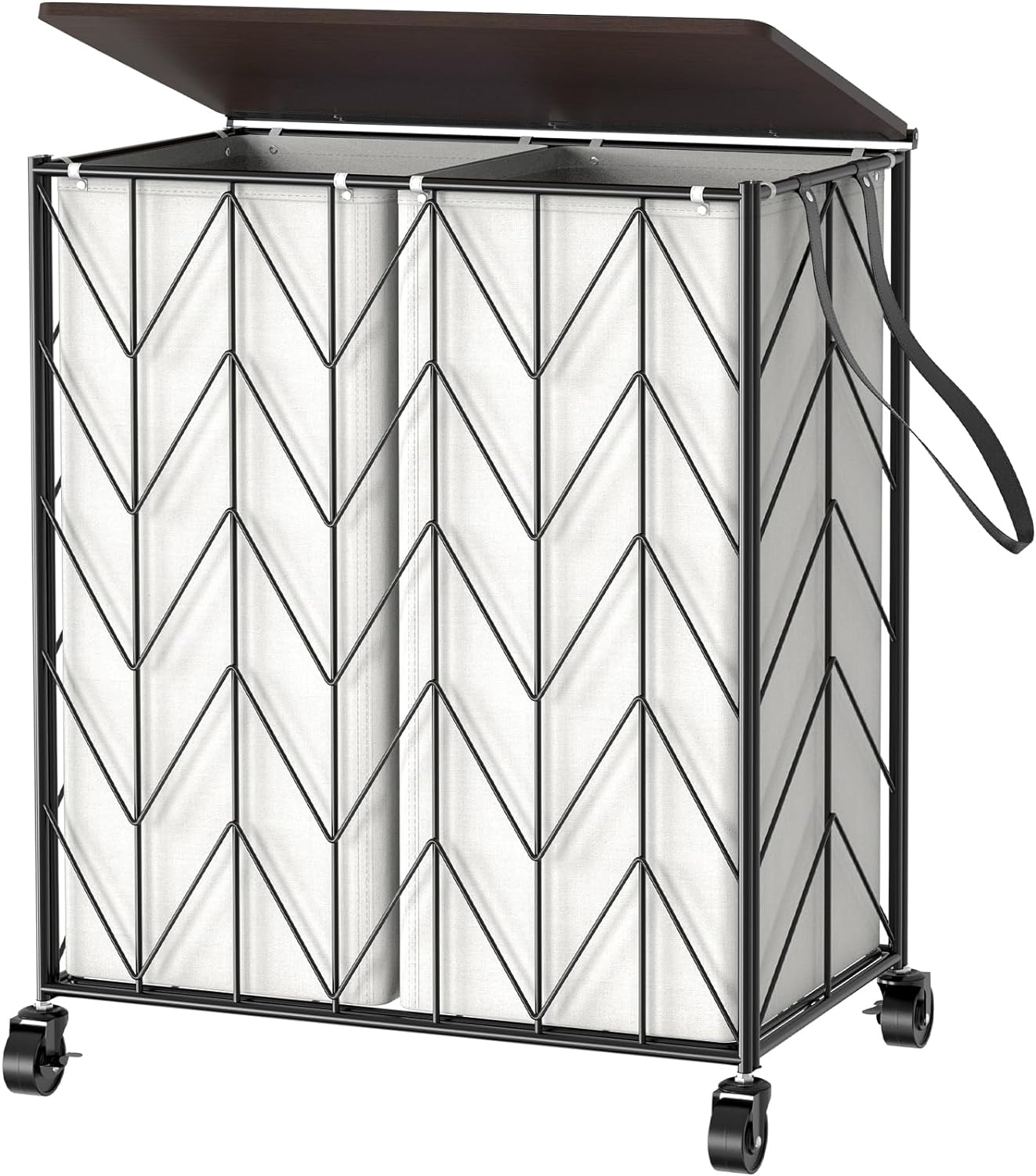 I was on Amazon' site for hours trying to decide on a clothes hamper and kept coming back to this one. My only requirement was that it be a double hamper since I was tired of sorting every wash load. I really did not need a hamper with bags to carry my wash because the hamper is in my laundry room 3 steps from my washing machine! However it does have solid bags that hold the wash well and are easily removable to transport. This clothes hamper not only functions perfectly, it is very nice to loo