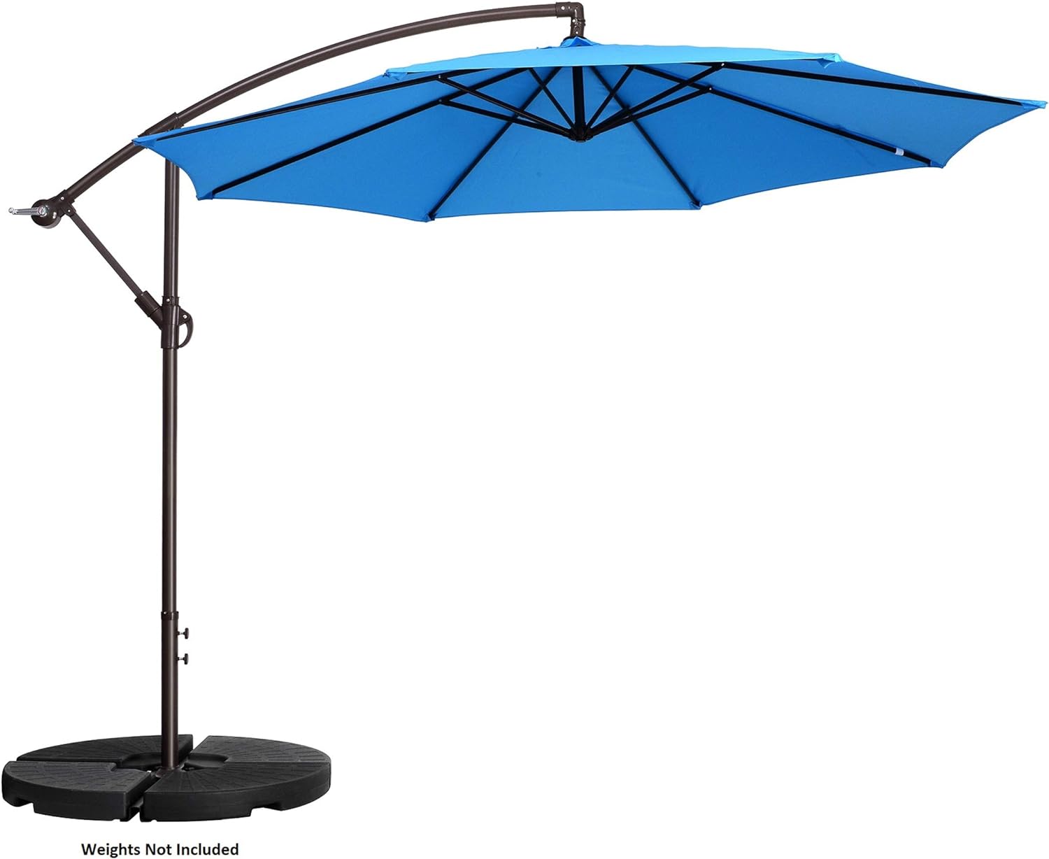 Offset Patio Umbrella with Sturdy Steel Ribs and Vertical Tilt