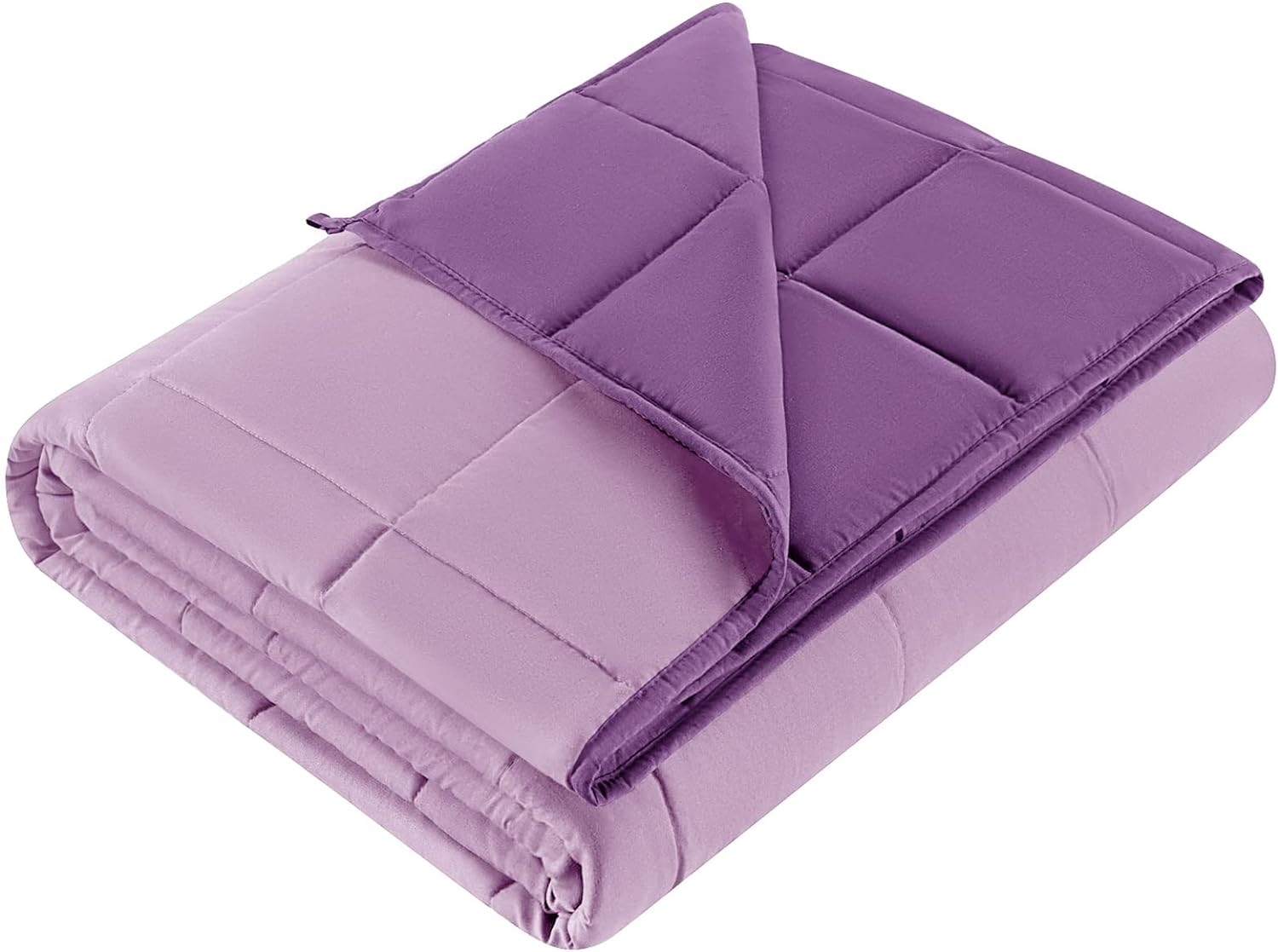 CYMULA Weighted Blanket for Kids 7lbs 40x 60 Twin Size Purple & Lavender Cooling Weighted Blankets