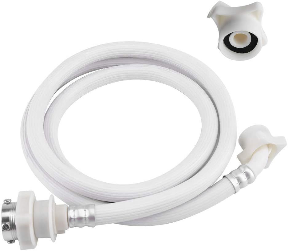 Washing Machine Hoses, Burst Proof Washing Machine Water Inlet Hose, Washer Pipe with Connectors, White (3m/118.11in)