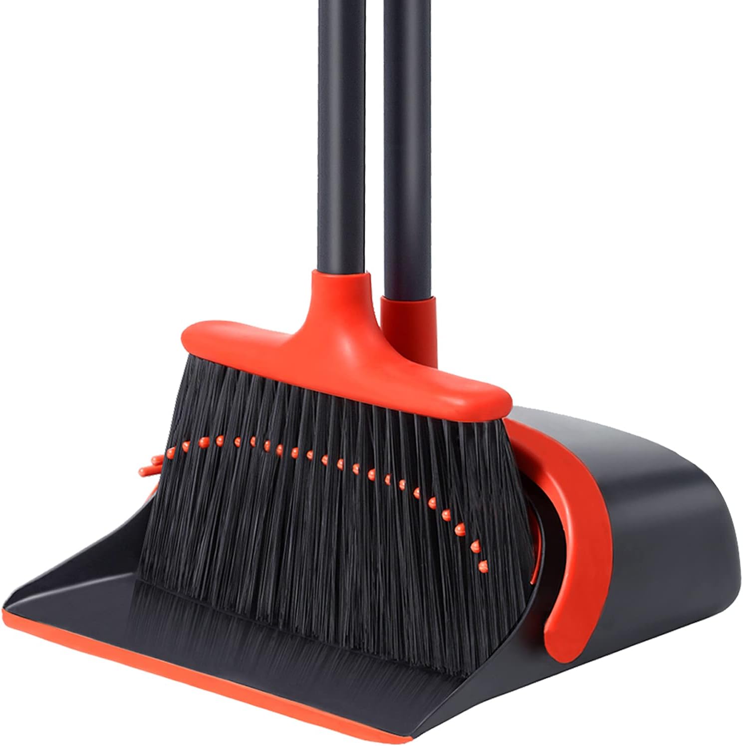 Broom and Dustpan, Broom and Dustpan Set for Home, Long Handle Broom with Dustpan, Broom and Dustpan Combo for Office Home Kitchen Lobby Floor Use Dustpan and Broom Set