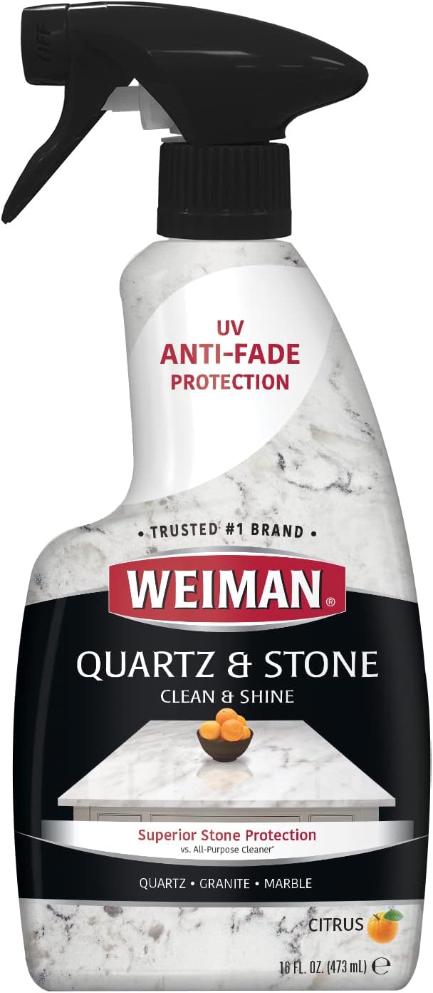 Weiman Quartz Countertop Cleaner and Polish - Clean & Shine Your Quartz Countertops Islands and Stone Surfaces with UV Protection