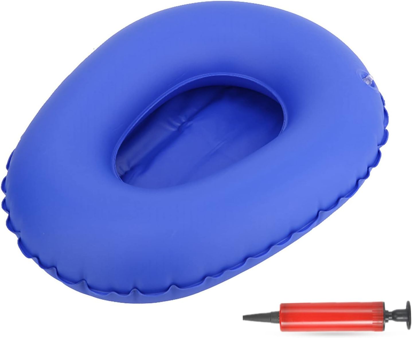 ASHATA eboxer-1 Washable Portable Air Inflation Bedpan, Blue Bed Pan Inflatable Stool Bedsore Toilet for Bedridden Elderly Disabled Bedbound Patient