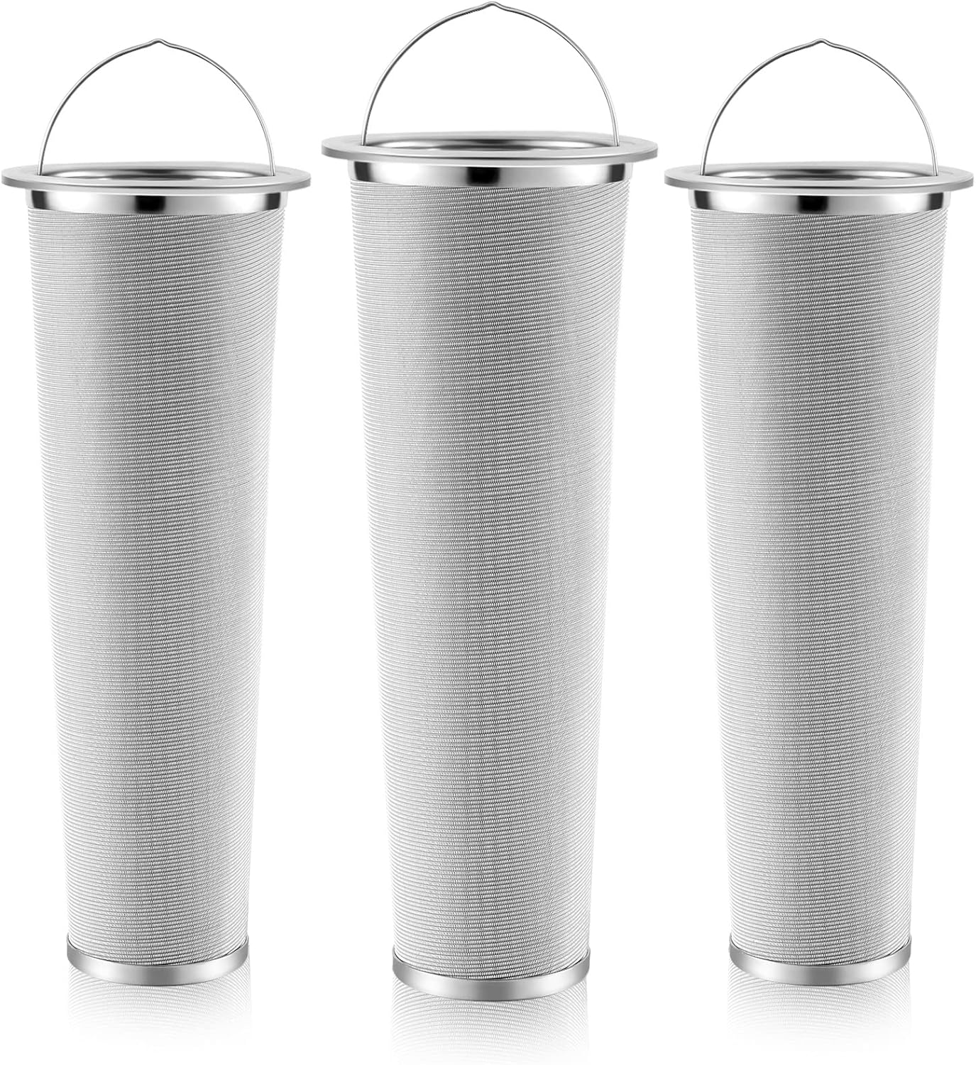 3 Pcs Cold Brew Coffee Filter With Handle 2 Quart Mason Jar Filter Stainless Steel Filter Wide Mouth Filter Coffee Tea Infuser Coffee Strainer Mesh for Cold Brew Coffee Maker Mason Canning Iced Tea