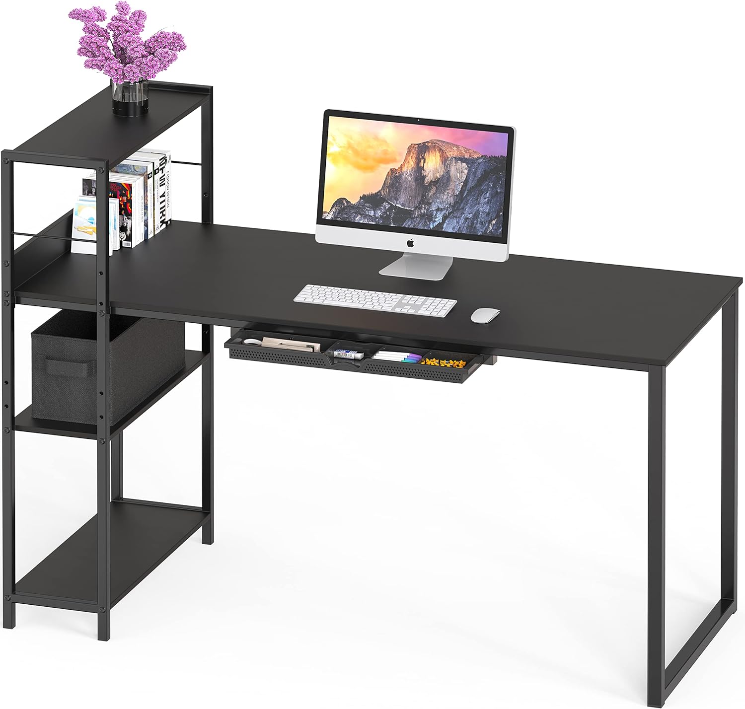 It was easy to put together and I love that it has a lot of space for a small desk.