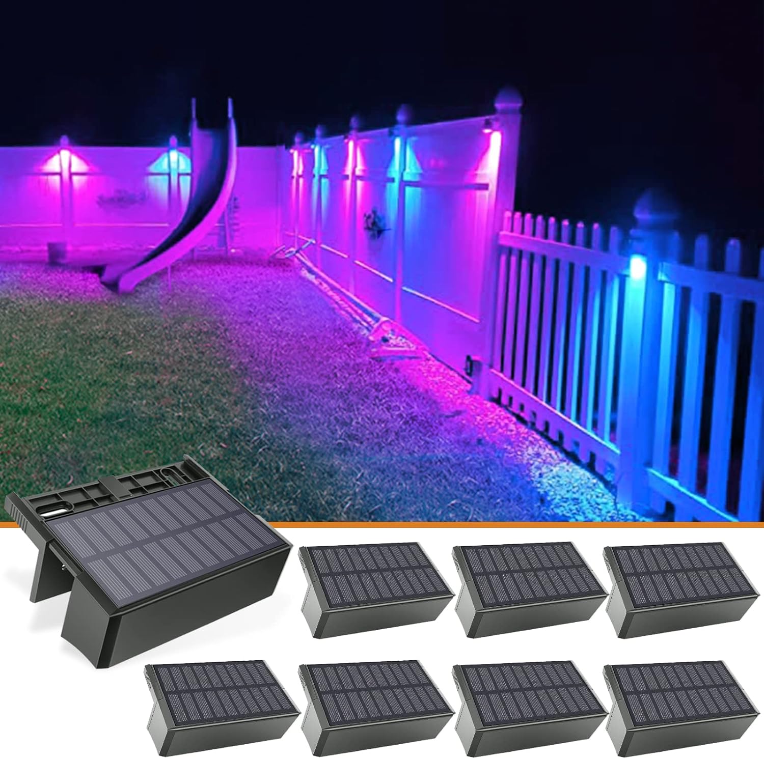 These are great for the price. They are bright enough for along my fence and stay lit the whole night. They lay right over the lip of the top of the fence. No need for any drilling. This is my second set I bought.