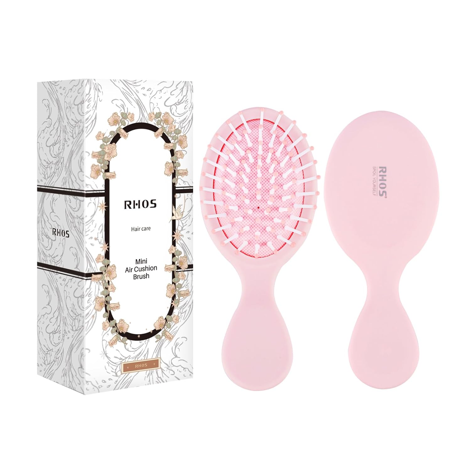 I have very curly hair so I can sometimes struggle to find a hairbrush whos tines don't end up getting caught and broken in my hair. This hairbrush has lasted through multiple trips without any issues, is the perfect compact size in that is is small but doesn't feel awkward to use as a hairbrush, and also comes in a number of cute colors. Definitely recommend!
