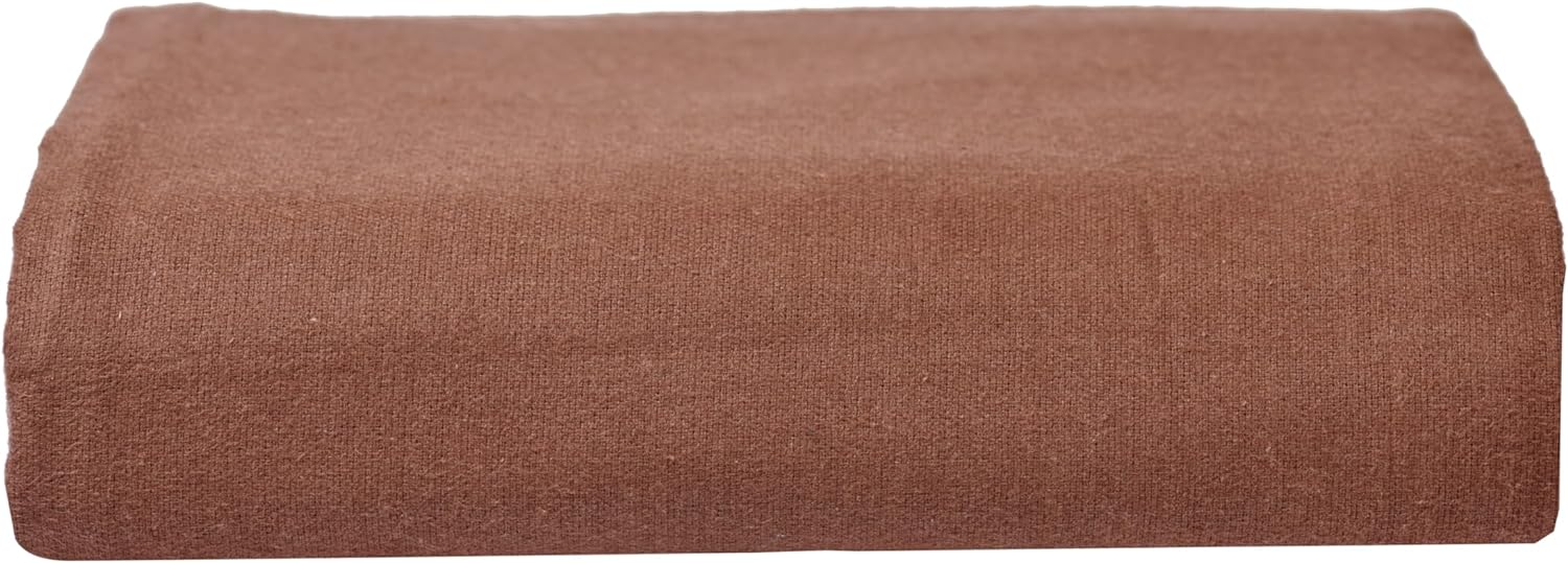 Linteum Textile Cotton Blended Hospital Patient Bath Blanket, Bed Bath Sheet, Twin Blanket Lightweight Sheet Blankets 70x90 in, 1.75 lb. Chocolate