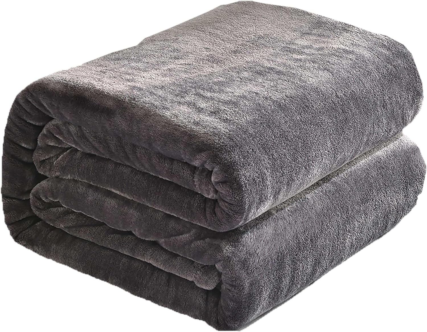 Kingole Flannel Fleece Microfiber Throw Blanket, Luxury Charcoal Grey King Size Lightweight Cozy Couch Bed Super Soft and Warm Plush Solid Color 350GSM (108 x 90 inches)