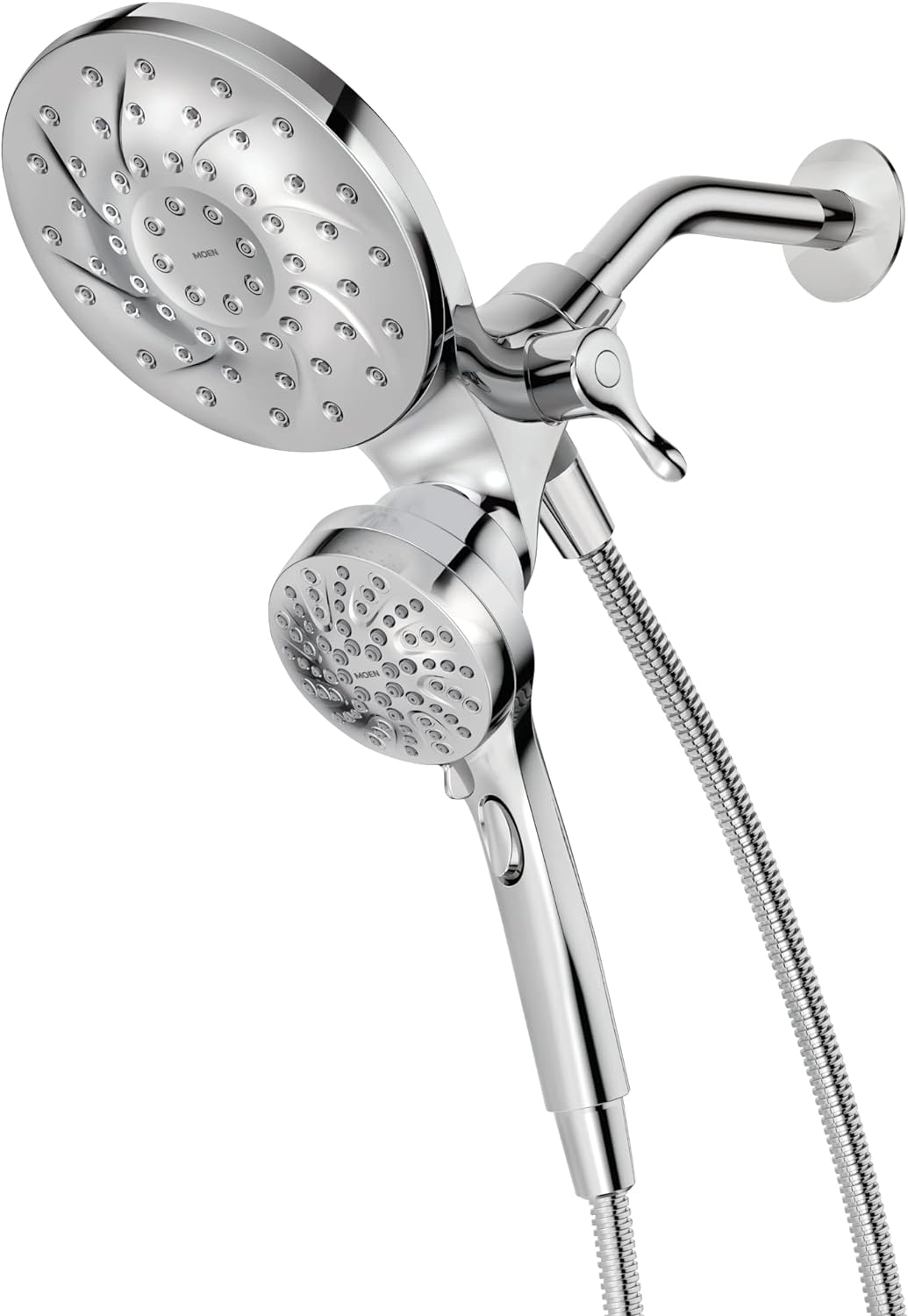 Moen Engage Magnetix Chrome 2.5 GPM Handheld/Rain Shower Head 2-in-1 Combo Featuring Magnetic Docking System, Rain Shower Head with Removable Handheld Spray, 26009
