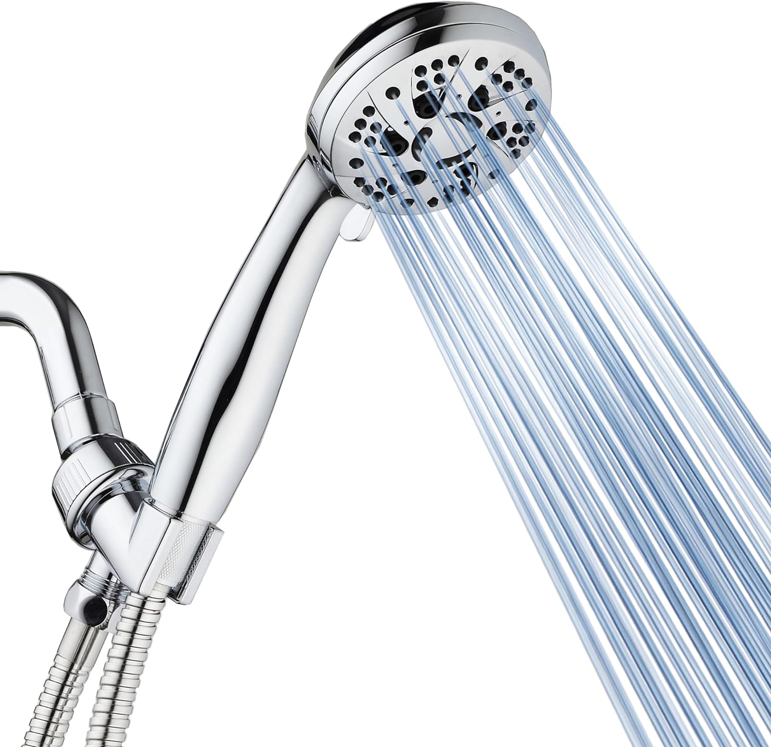 AquaDance High Pressure 6-Setting 3.5 Chrome Face Handheld Shower with Hose for the Ultimate Shower Experience! Officially Independently Tested to Meet Strict US Quality & Performance Standards!