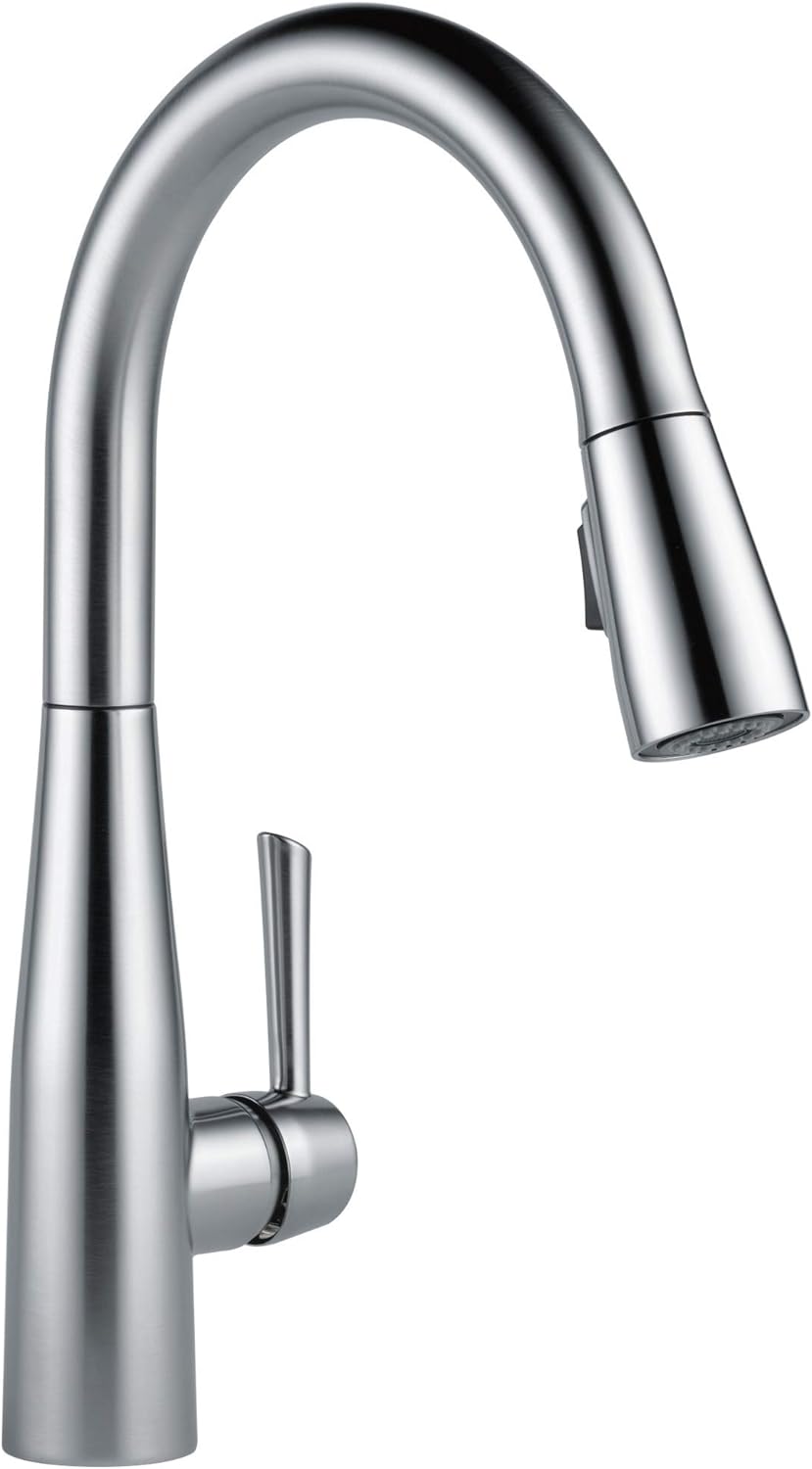 Delta Faucet Essa Brushed Nickel Kitchen Faucet with Pull Down Sprayer, Sink Faucet, Faucet for Kitchen Sink with Magnetic Docking Spray Head, Arctic Stainless 9113-AR-DST