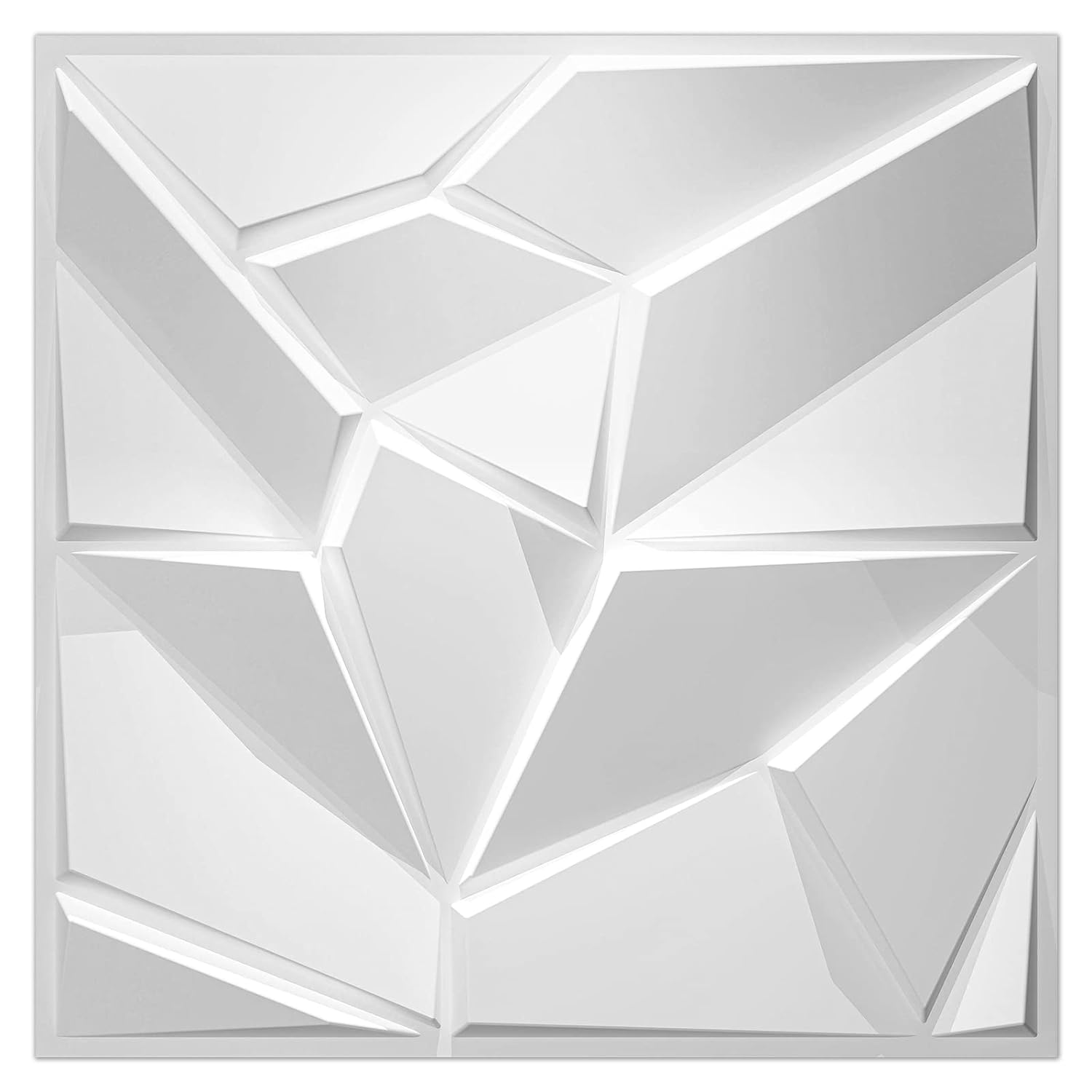 Art3d PVC 3D Wall Panels, Plastic Decorative Wall Tile in White 12-Pack