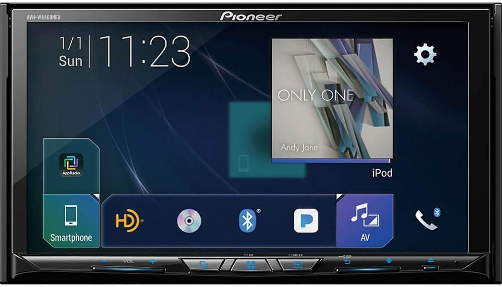 Pioneer AVH-W4400NEX In Dash Multimedia Receiver with 7 WVGA Clear Resistive Touchscreen Display