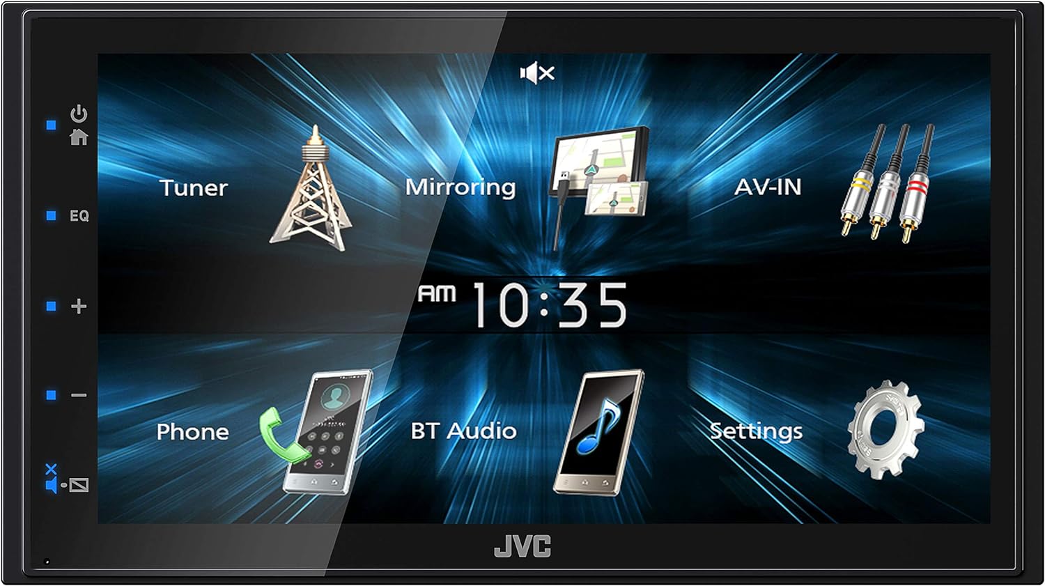 JVC KW-M150BT Bluetooth Car Stereo Receiver with USB Port  6.75 Touchscreen Display - AM/FM Radio - MP3 Player Double DIN  13-Band EQ (Black)