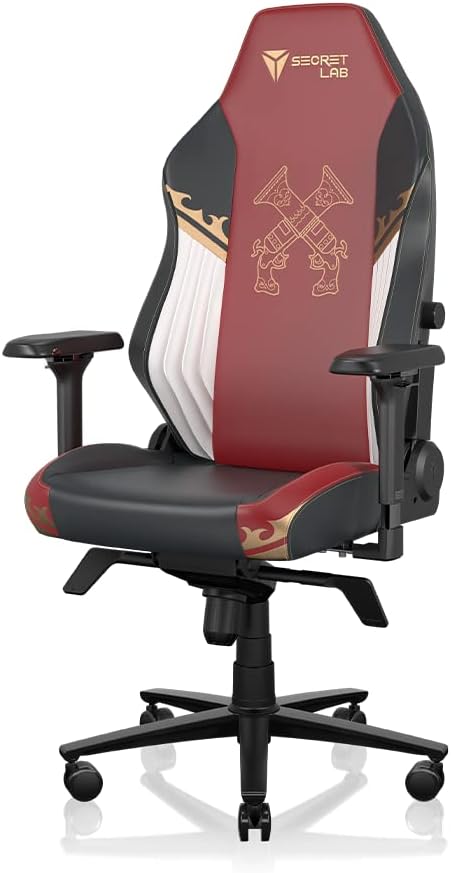 Secretlab Titan Evo Miss Fortune Gaming Chair - Reclining & Heavy Duty Computer Chair with 4D Armrests - Magnetic Head Pillow & Lumbar Support - Big and Tall 395 lbs - Black/Red - Leatherette