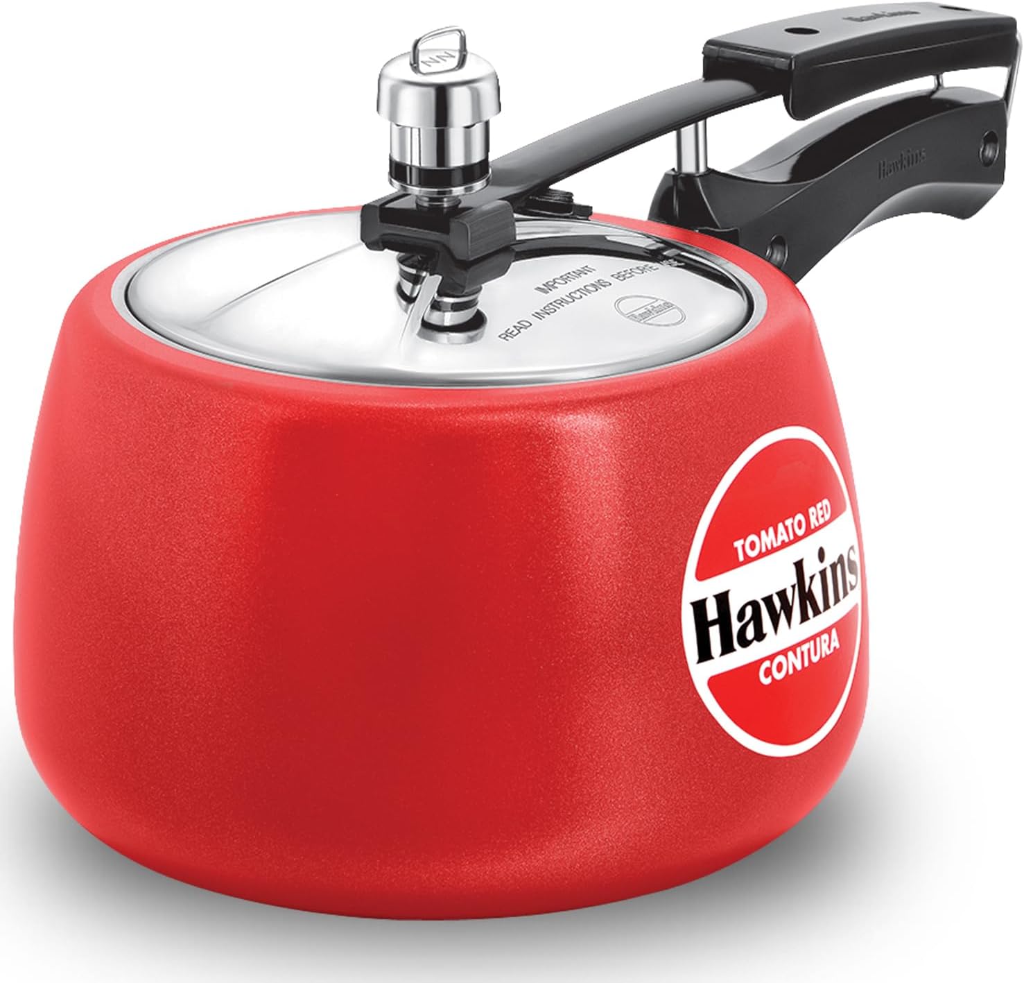 Hawkins Ceramic CTR 30 Coated Contura Pressure Cooker, 3 L, Red