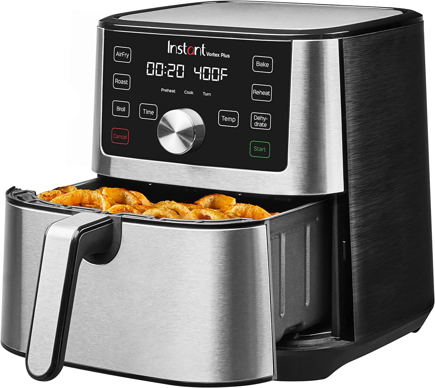 Instant Vortex Plus 6QT XL Air Fryer, 6-in-1, Broils, Dehydrates, Crisps, Roasts, Reheats, Bakes for Quick Easy Meals, 100  In-App Recipes, Dishwasher-Safe, from the Makers of Instant Pot, Black