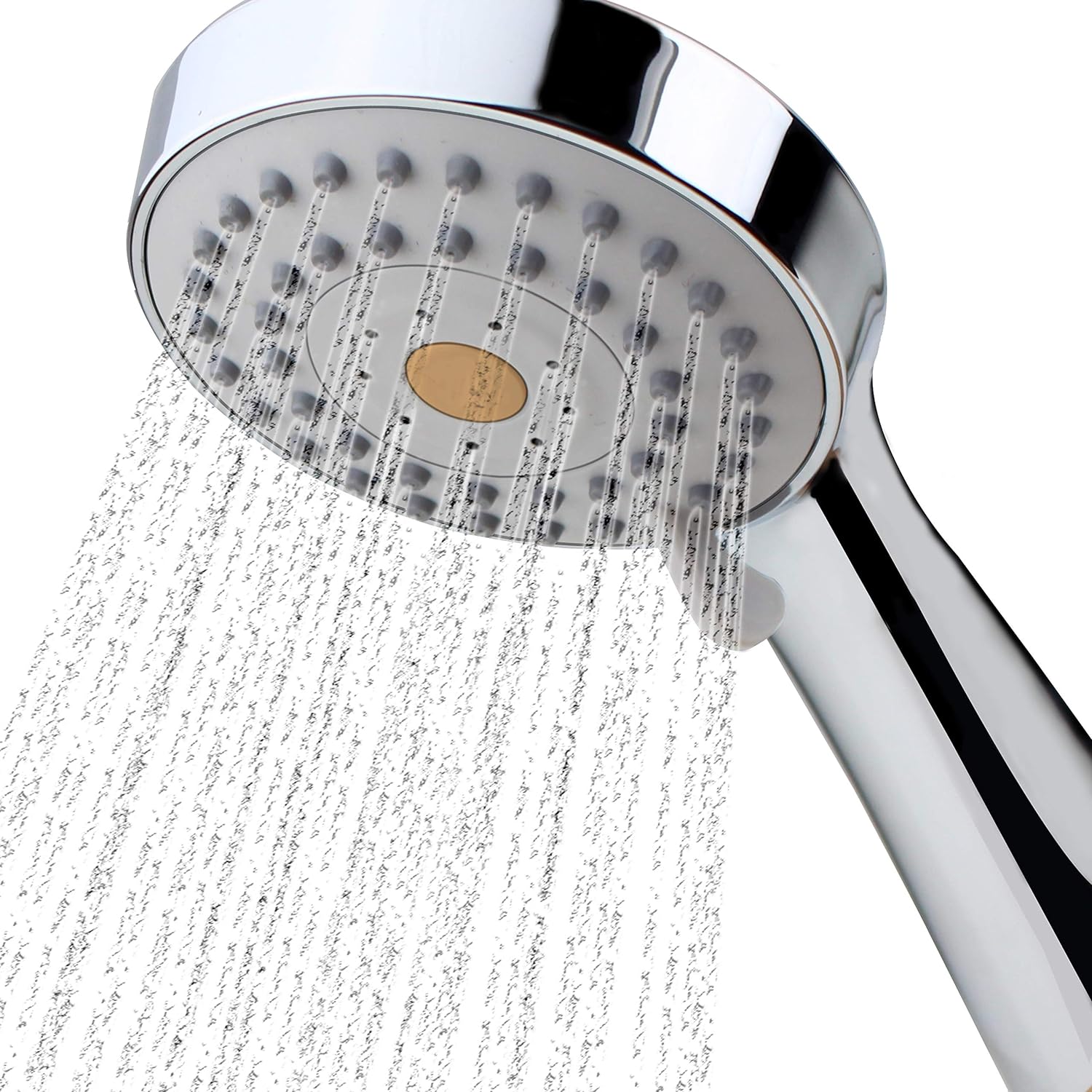 High Pressure Handheld Shower Head with Powerful Shower Spray against Low Pressure Water Supply Pipeline, Multi-functions, w/ 79 inch Hose, Bracket, Flow Regulator, Chrome Finish