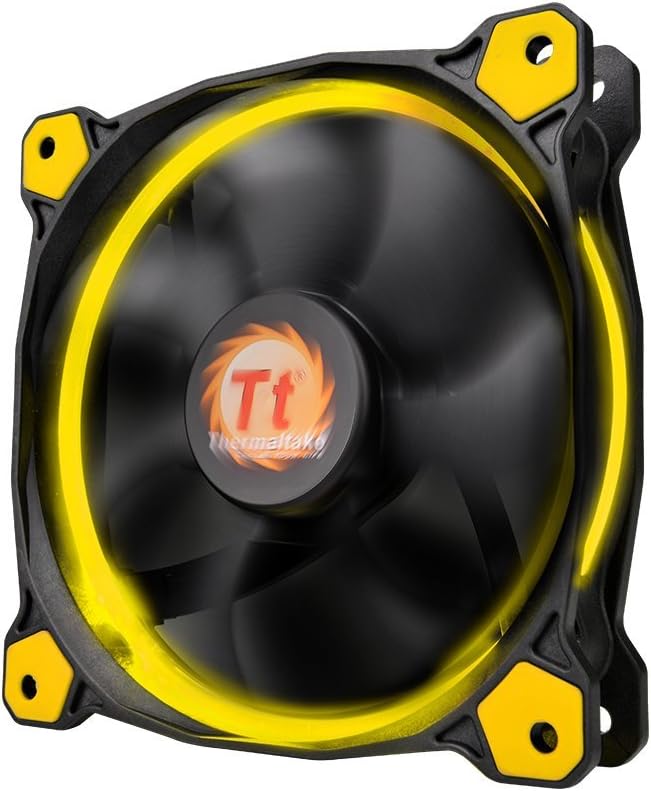 Thermaltake Riing 12 120mm LED Case Radiator Cooling Fan CL-F038-PL12YL-A Yellow