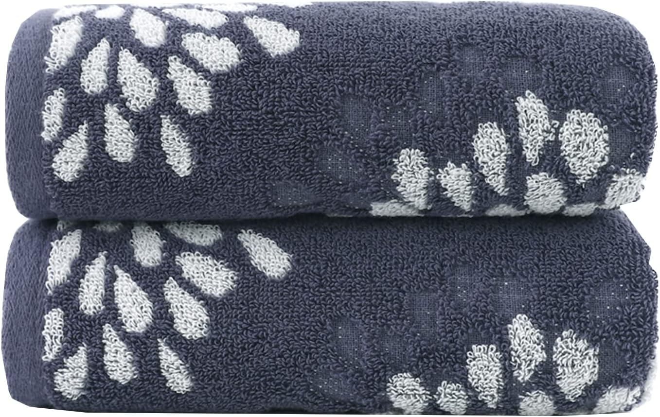 Perfect hand towels. They are pretty and very soft. They are more narrow than bath hand towels that you might buy with a bath towel set. However, they fit better on a towel ring because they are not so bulky. Still plenty large enough to dry your face, etc.