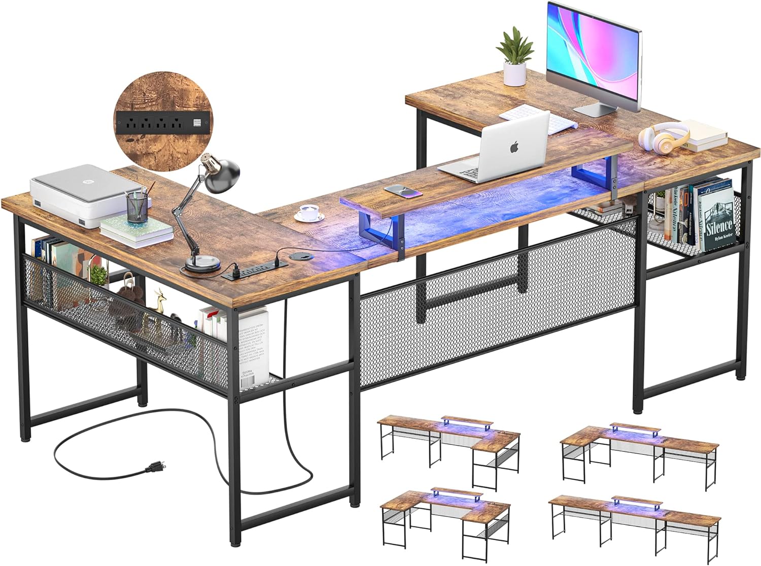 Great for our space & needing an extra desk set up outside of our home office. Like the rustic look & good quality for the price. Took a few hours to put together.