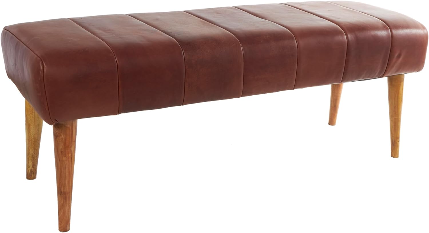 Deco 79 Bench, CONVENIENTLY Sized, Brown