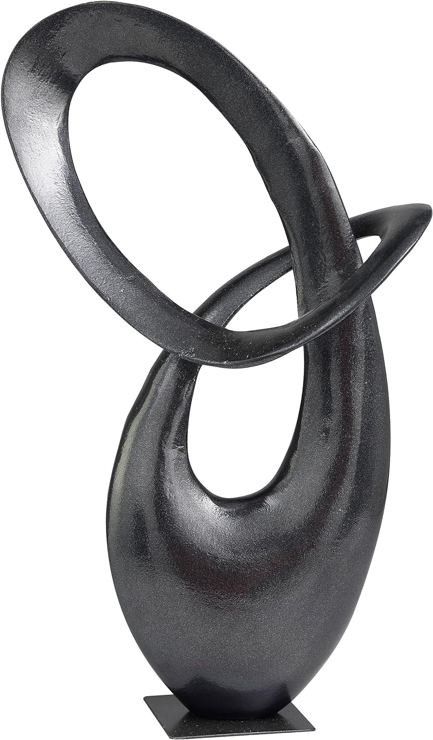 Deco 79 Aluminum Abstract Sculpture, 9 x 6 x 17, Dark Gray