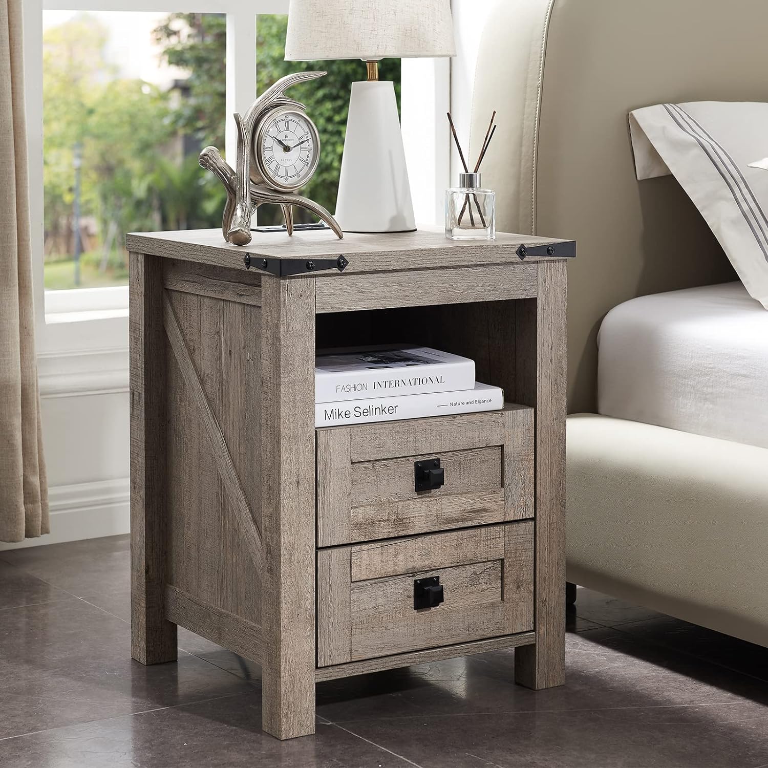 I ordered the night stands and 6 drawer dresser in gray wash. They are very good looking and good quality. The instructions are pictures only and extremely easy to follow. It was time consuming to put together, Id recommend using a drill instead of hand screw to speed up the process. They are heavy so it is best to put them together in the room they will be placed. The drawers might stick if the screws arent flush so be mindful of that when putting together. Overall great product for the price