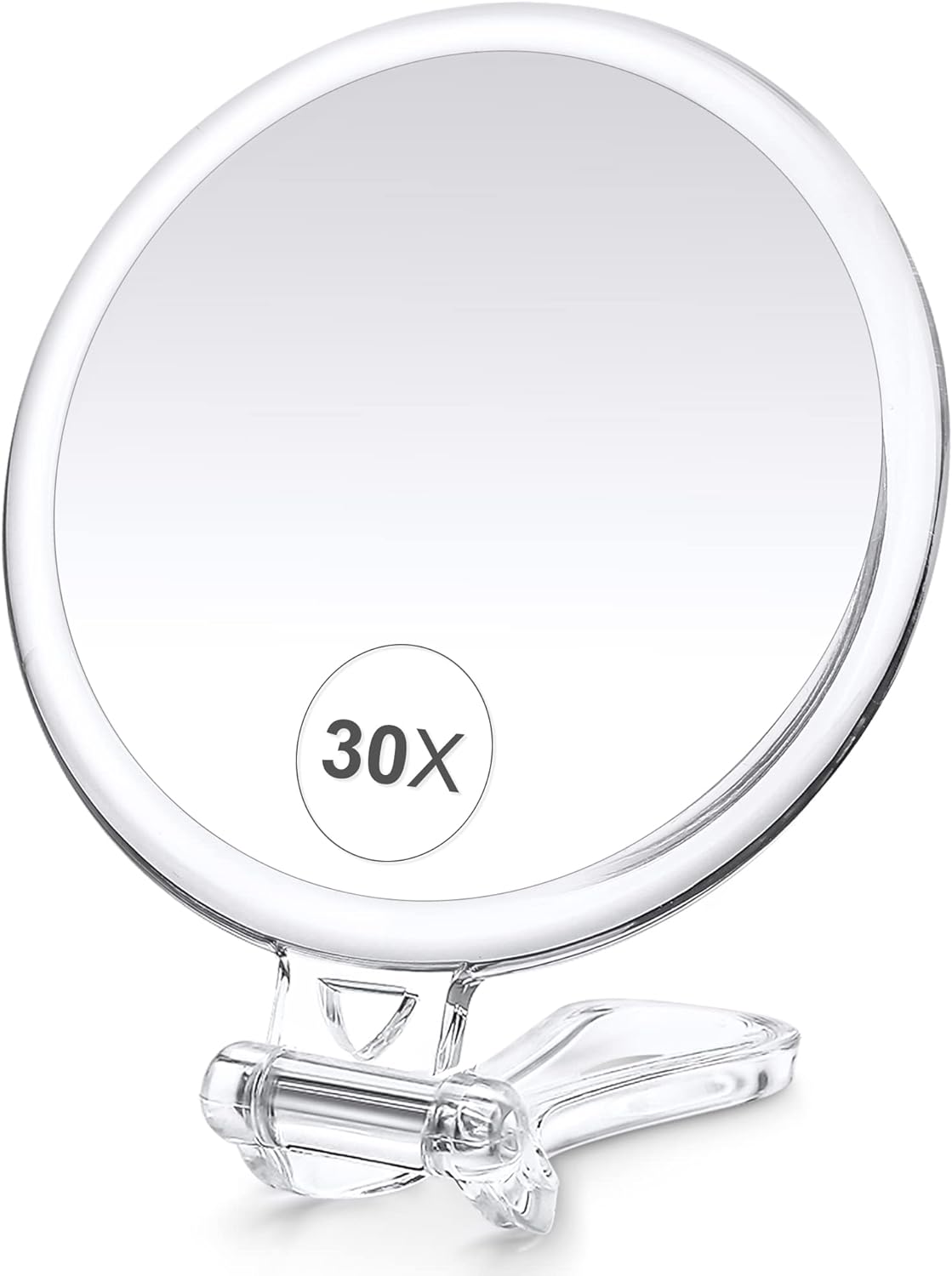 B Beauty Planet 30X Magnifying Mirror, Magnifying Mirror with Handle for Travel Mirror, Handheld Magnifying Mirror with Double Side 30X/1X Magnification, Handheld Mirror for Eyes Makeup 5 in