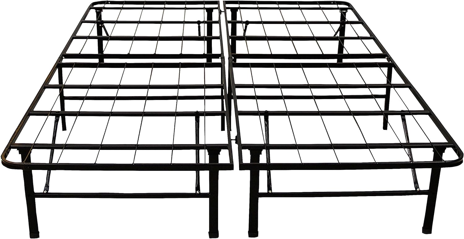 Classic Brands Hercules Black Heavy Duty Metal 14-Inch Platform Mattress Foundation Bed Frame - Queen