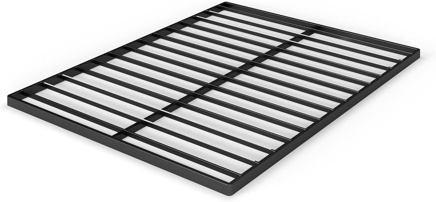 ZINUS Quick Lock Bunkie Board, Box Spring & Bed Slat Replacement, Metal Frame with Steel Slats, Easy Assembly, Queen