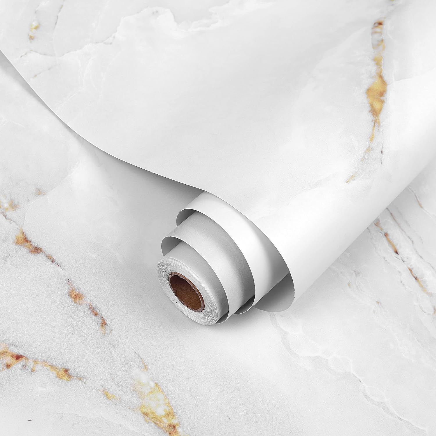 Marble Wallpaper Peel and Stick Marble Contact Paper for Countertops 17.7 x 118 Self Adhesive Vinyl Film for Kitchen Cabinet