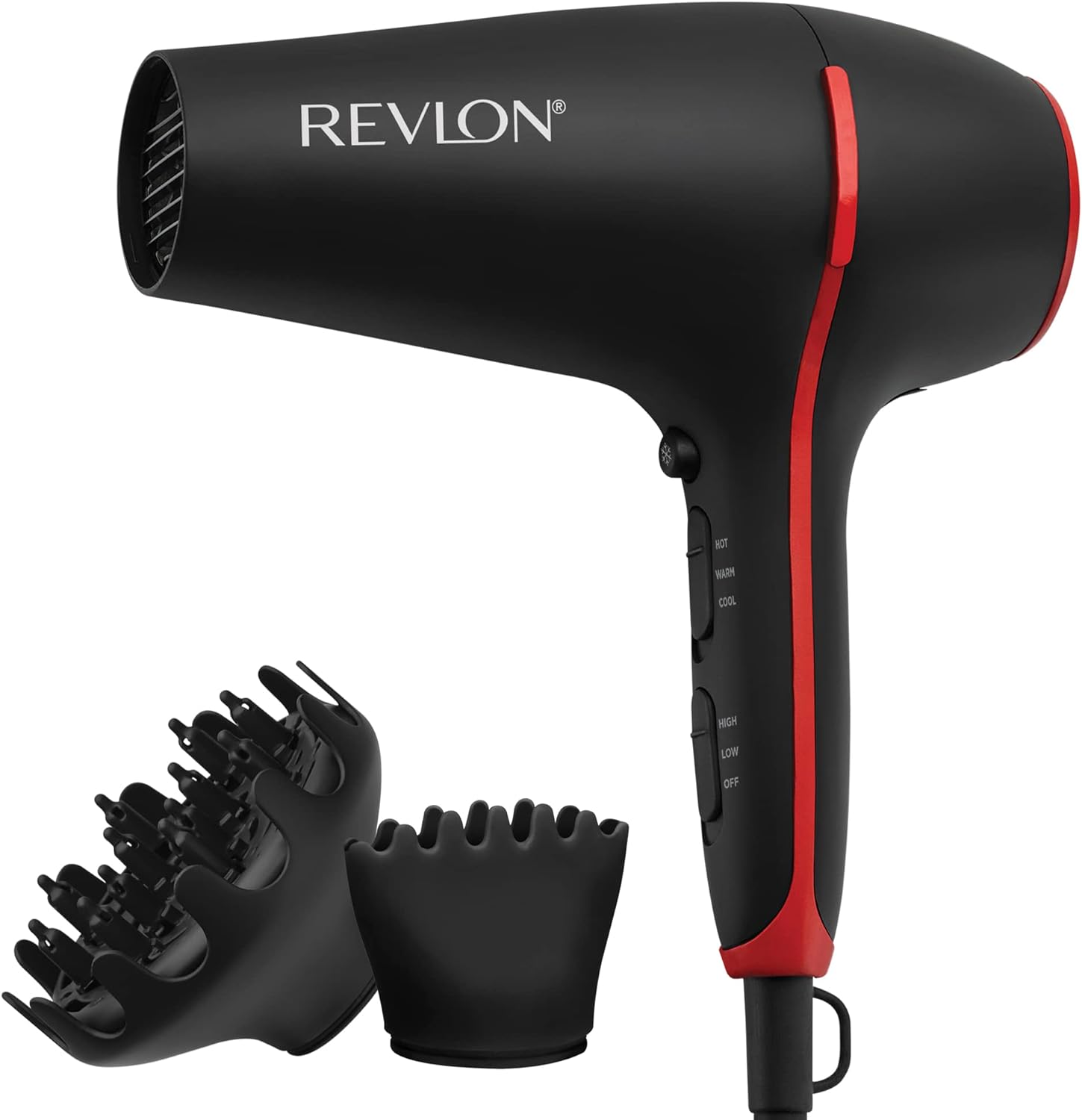 Revlon SmoothStay Coconut Oil Infused Hair Dryer | for Smooth, Shinier Hair Black