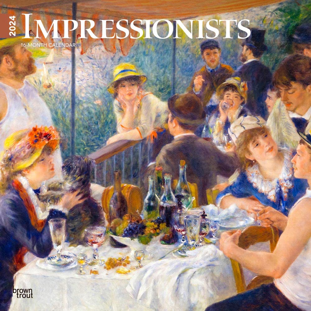 Impressionists | 2024 12 x 24 Inch Monthly Square Wall Calendar | BrownTrout | Artists Painting Calendar  Wall Calendar, August 1, 2023