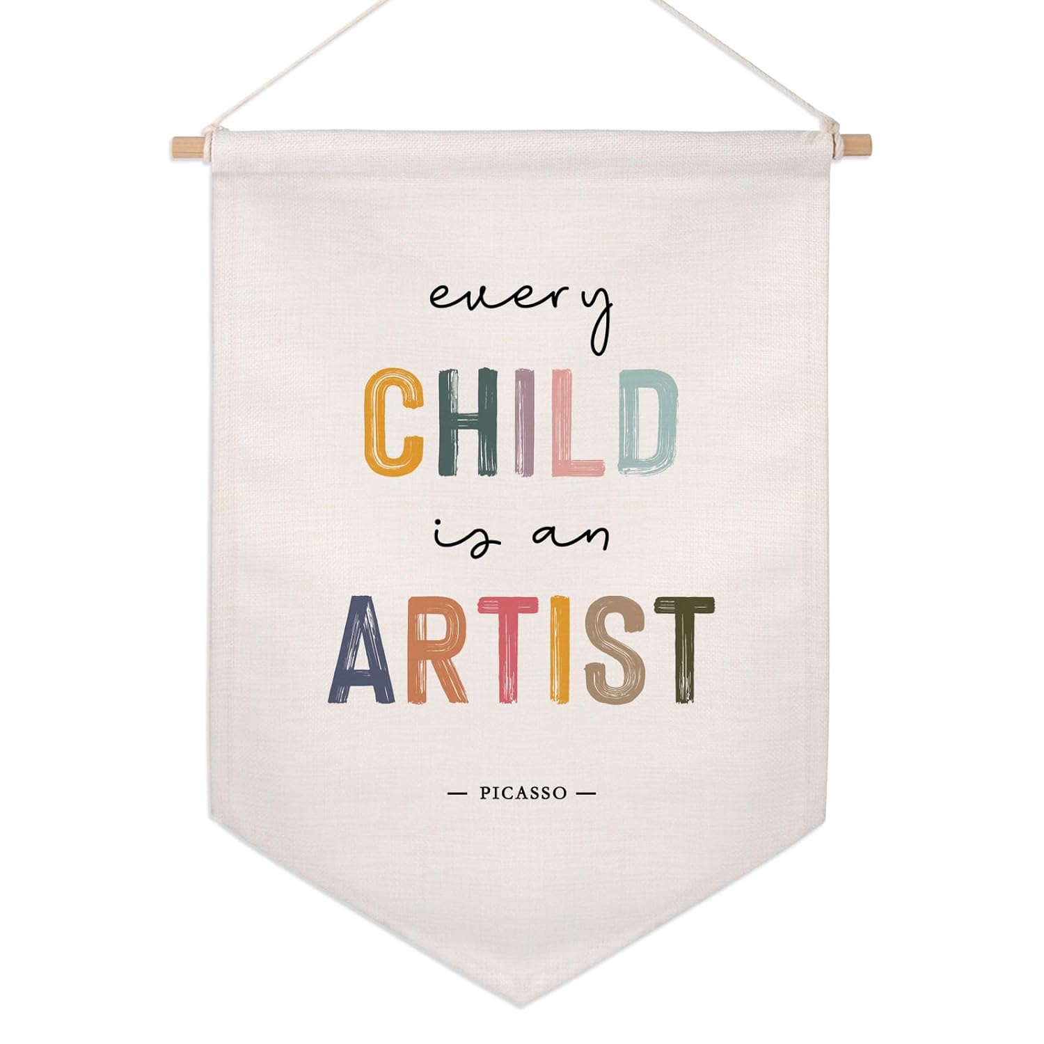 Every Child Is An Artist Sign, Playroom Wall Hanging, Kids Wall Banners, Nursery Decor, Playroom Wall Decor, Classroom Decor, Classroom Wall Decor, Inspirational Flag, Kids Banners