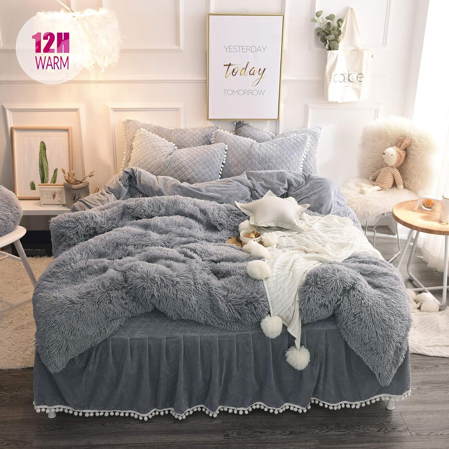 My daughter was upgrading to her own room, so I found this gem online... Loved it! It' very soft, and looks great with the down comforter inside!