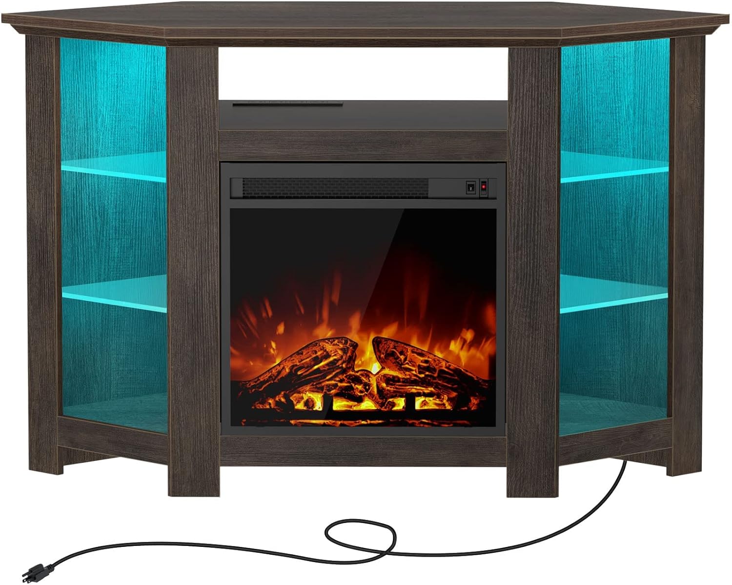 I purchased this for a corner in my basement. I wanted the heater and a smaller fireplace and this fit the bill. It was easy to put together and it throws a great amount of heat for a small fireplace. The lighting is nice and the fire looks good. I would certainly purchase it again.