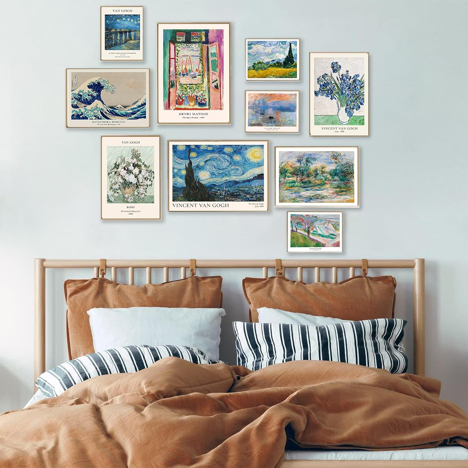 Vintage Eclectic Wall Decor Set of 9, Abstract Eclectic Prints Matisse Van Gogh Claude Monet Maximalist Famous Artist Painting Aesthetic Pictures, Trendy Maximalism Poster for Aesthetic Bedroom,