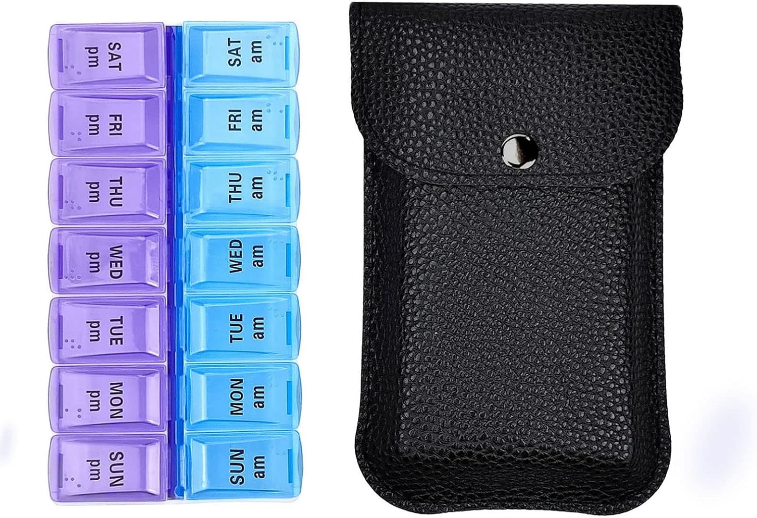 Never miss a dose with our small pocket pill case. This compact and stylish organizer is perfect for keeping your medication close at hand