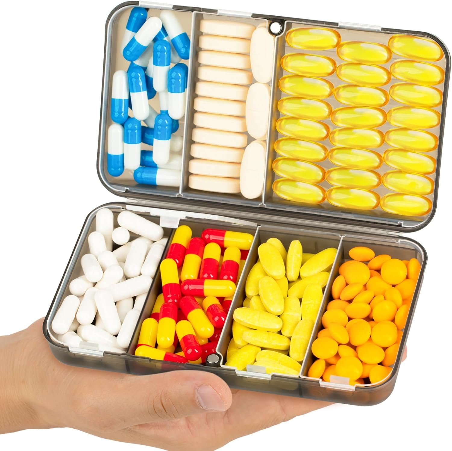 Easy to organize. Lightweight, keeps meds tidy and dry