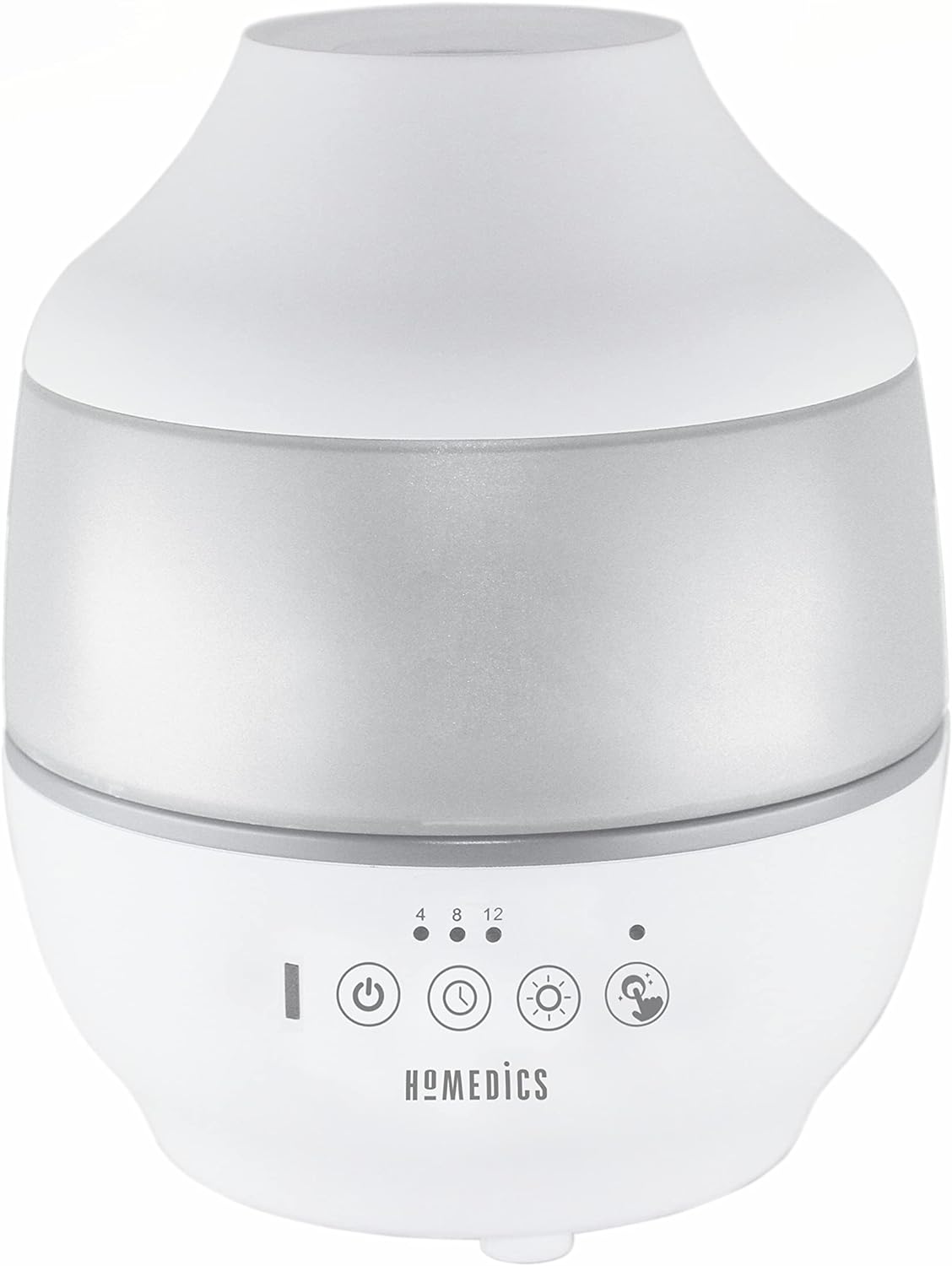 Homedics TotalComfort Humidifier  Large Air Humidifiers for Bedroom, Plants, Office  Cool Mist, Essential Oil Pads and Built-In Timer, 7-Color Night-Light, 2 Mist Settings, White