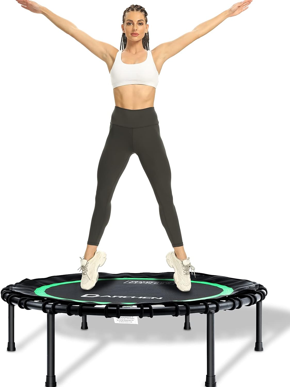 I have a herniated disc and a bone spur on my knee and needed to find a low-impact cardio workout that would not hurt my joints, knees and back. After doing some research, the rebounder is the ultimate form of cardio. NASA has studied and touted the benefits of rebounding. It' effective yet gentle on the body!I started searching for a rebounder last November but the negative reviews discouraged me from purchasing one. I decided to search again during Amazon' Prime Day this year. I've looked at