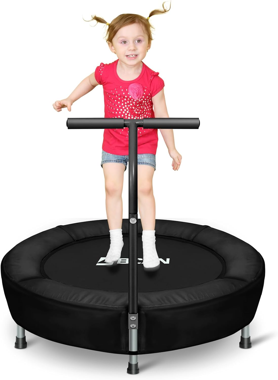 Very sturdy and just enough bounce to be fun yet safe.My granddaughter loves it!