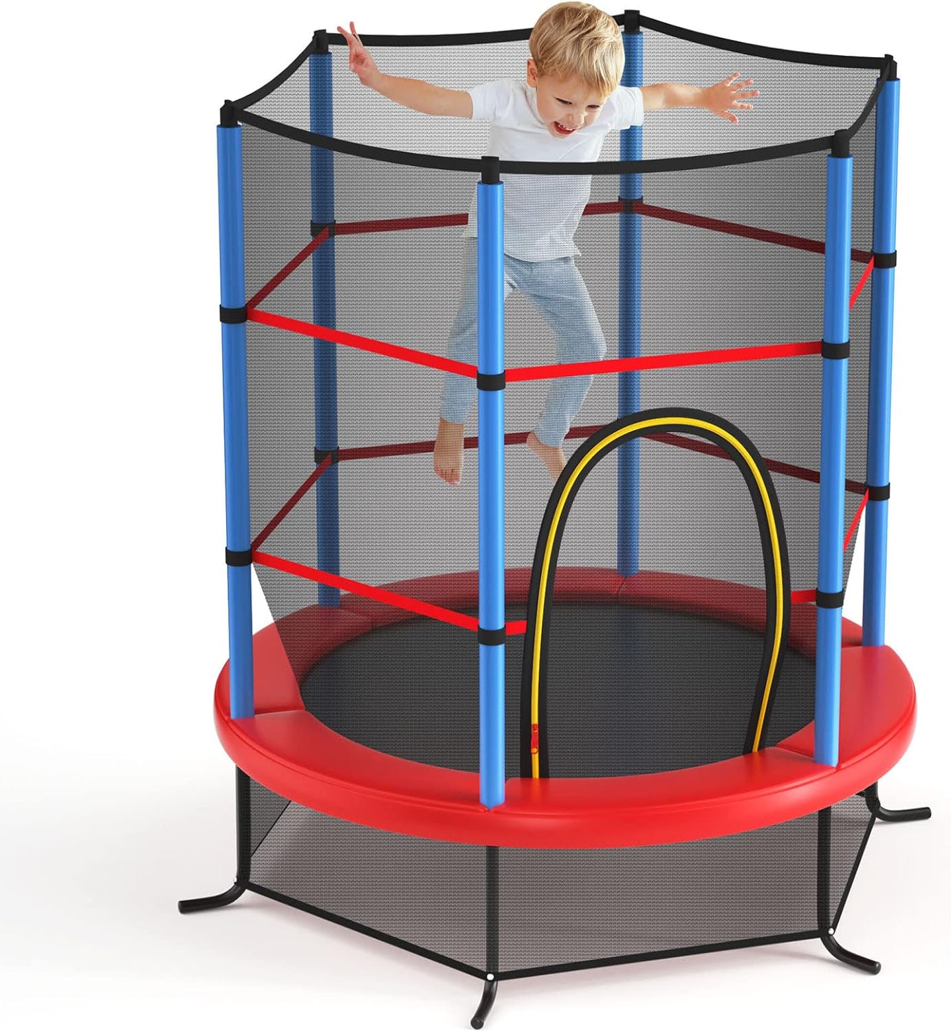 I purchased as a birthday gift for my 4 year old granddaughter. I was concerned with safety, durability, and ease of assembly. What a wonderful surprise! The instructions were very clear and easy to follow. It is very sturdy and durable. I would highly recommend if you are looking for an indoor trampoline.